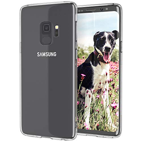 Galaxy S9 Slim Case,Thin TPU Silicone Flexible Soft Skin Gel Lightweight Anti-Scratch Shock Absorption Protective Cases Cover for Samsung Galaxy S9,Crystal Clear - color: Crystal Clear