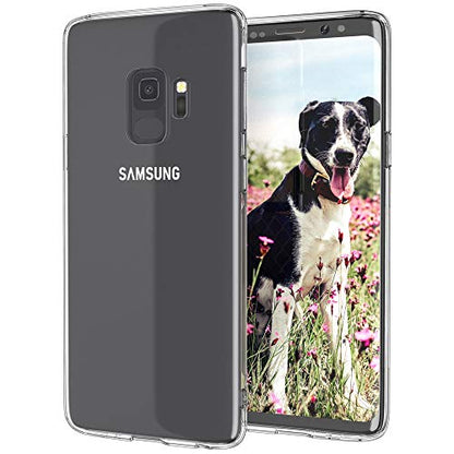 Galaxy S9 Slim Case,Thin TPU Silicone Flexible Soft Skin Gel Lightweight Anti-Scratch Shock Absorption Protective Cases Cover for Samsung Galaxy S9,Crystal Clear - color: Crystal Clear