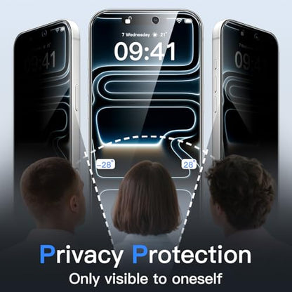 JETech Privacy Screen Protector for iPhone 17 Pro, 2-Pack - size: iPhone 17 Pro