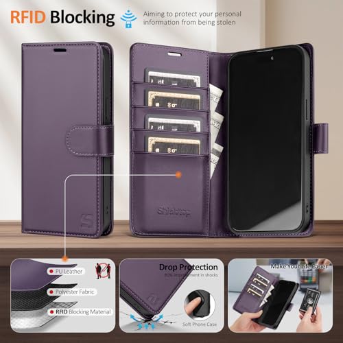 Shieldtop Compatible with MagSafe iPhone 13 Wallet Case,Dark Purple - color: Dark Purple, size: iPhone 13 - 6.1"
