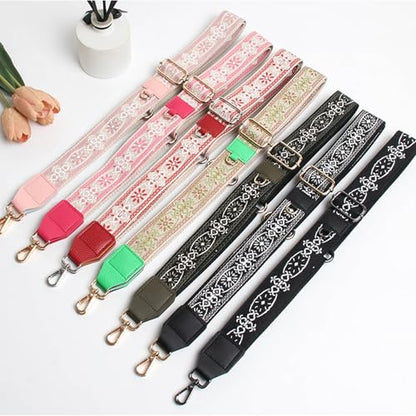 Phone Strap with Zippered Pouch, Clip and Go Strap for Phone with Wallet Crossbody, Adjustable Crossbody Phone Strap-3 - color: Leaves Black