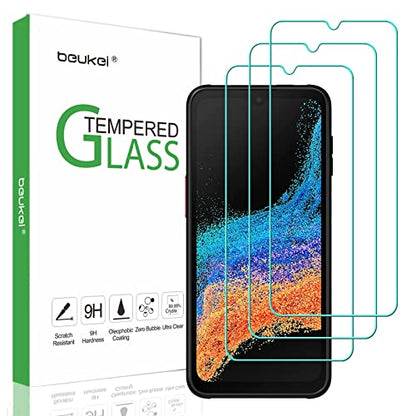 (3 Pack) Compatible for Samsung Galaxy Xcover6 Pro/Galaxy Xcover 6 Pro/Galaxy Xcover Pro 2 Screen Protector Tempered Glass,Touch Sensitive,Case Friendly, 9H Hardness