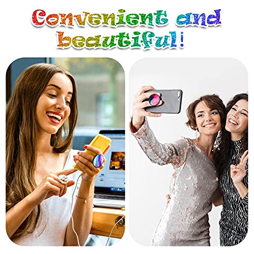 Honoson 9 Pcs Cell Phone Grip Holder Collapsible Holder, Nebula - color: Nebula