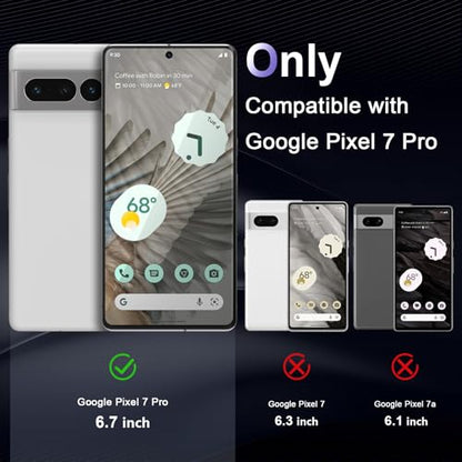 Case for Google Pixel 7 Pro, Military Grade Drop Protection Phone Case, Yellowing Resistant, Anti-Scratch Hard PC Back, Shockproof Hard Ultra-Thin Protective Cover, Clear - size: Google Pixel 7 Pro