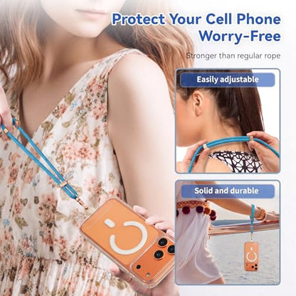 VVAAGG Cell Phone Lanyard for iPhone Crossbody Phone Strap - color: Skyblue