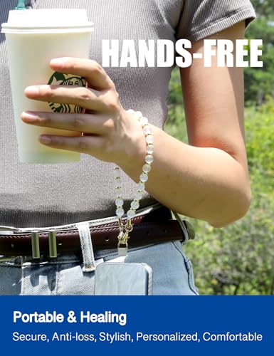 Handmade Beaded Charm Cell Phone Camera Lanyard, Wrist Strap with Natural Gemstone Beads,Phone Chain String, Keychain Decor for Wallet (Obsidian) - style: Obsidian