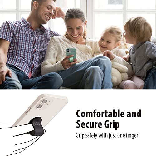 Momostick Flatstick, Cell Phone Finger Grip Strap Holder for Hand, Cell Phone Stand, New Slim Finger Loop Selfie Grip Compatible with Most Smartphones-Romanticist - color: Romanticist