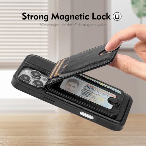 SkyEagle for iPhone 16 Pro Max Wallet Case with Card Holder,Black - color: Black, size: iPhone 16 Pro Max - 6.9"