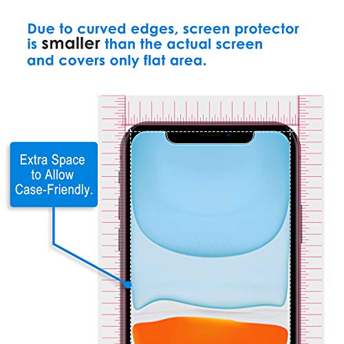 JETech Screen Protector for iPhone 11/XR, 3-Pack | HD Clear, Face ID Compatible, Anti-Scratch Glass - size: iPhone 11/XR