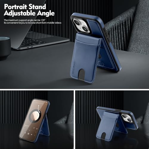 Shieldtop Compatible with MagSafe iPhone 14 Plus Wallet Case,Blue | 2 in 1 Detachable Magnetic,Credit Card Holder Slots,RFID Blocking,PU Leather,Kickstand,Flip Folio Phone Cover for Men & Women - color: Blue, size: iPhone 14 Plus 6.7"