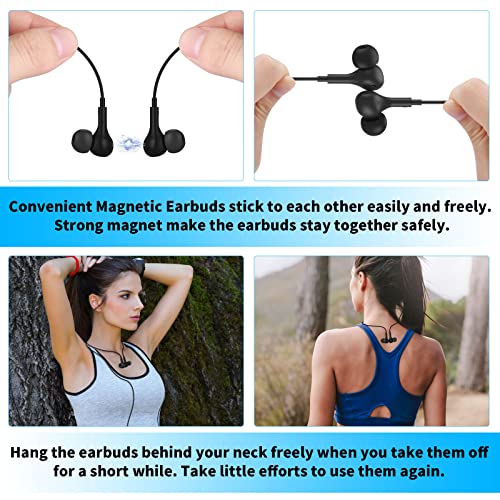 USB C Headphones for iPhone 18 Pro Max 17 16 15/Galaxy S26 FE Wired Earbuds - color: Black
