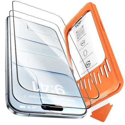 Yriklso 2-Pack for iPhone Air Screen Protector,Military Grade Shatterproof,Bubble-Dust Free Box,9H+ HD Tempered Glass,Scratch & Smudge Resistant for iPhone Air 6.5 inch - size: iPhone Air（6.5"）