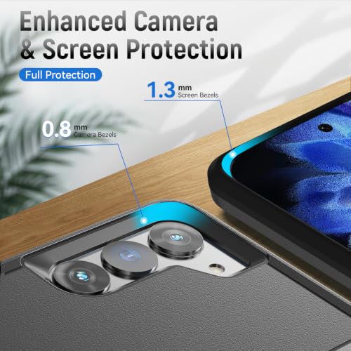 for Samsung Galaxy S23 Case with HD Screen Protector, Dual Layer Military Grade Drop Tested, Heavy Duty Rugged Shockproof Non-Slip Outdoor Protective Cover, Black - color: Black