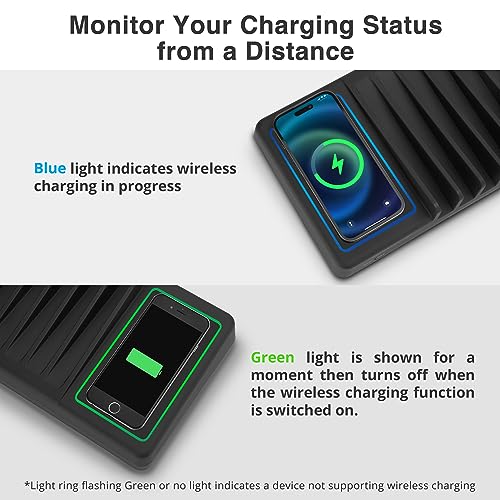 AVLT 150W 10 Port USB-A USB-C with Qi Wireless Charging Station - Black