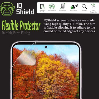 IQShield 4 Pack Screen Protector for Samsung Galaxy S23 Plus 5G/ Galaxy S23+ (6.6 Inch, 2023 Release) Works with Fingerprint Scanner Anti-Bubble Clear TPU Film - size: 6.6 Inch (Pack of 2)