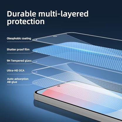 NEW'C 3 Pack Designed for Samsung Galaxy S25 FE Screen Protector,Tempered Glass,Case Friendly Scratch-proof, Bubble Free, Ultra Resistant - size: S25 FE 6.7 inches
