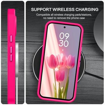 BENTOBEN for Google Pixel 9 Case [Compatible with Magsafe] Translucent Matte Magnetic Pixel 9 Case Slim Thin Shockproof Women Men Girls Boys Protective Phone Cases for Google Pixel 9 6.3", Hot Pink - color: Hot Pink