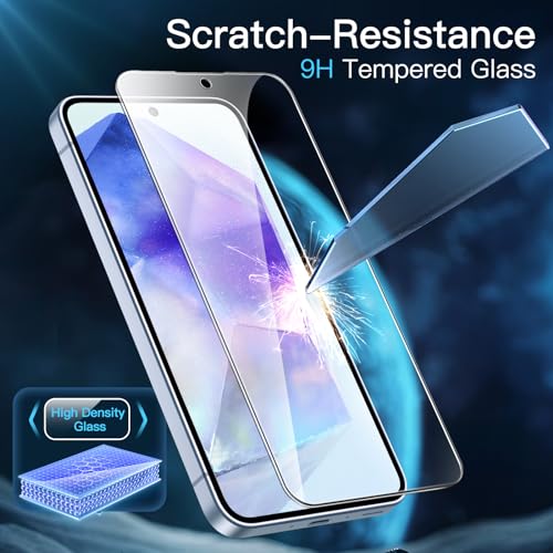 JETech Screen Protector for Samsung Galaxy A55, 3-Pack - size: Galaxy A55