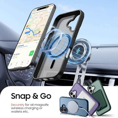 Magnetic for iPhone 17 Wallet Case with Card Holder Black | Compatible with MagSafe, Shockproof Phone Cover with Detachable RFID Blocking Credit Card Slot, Black - color: Black, size: iPhone 17