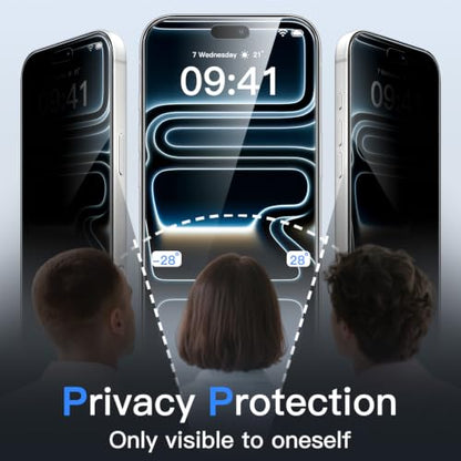JETech Privacy Screen Protector for iPhone New Pro Max, 2-Pack - size: iPhone NEW Pro Max