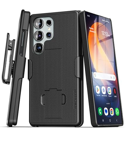 Encased DuraClip for Samsung Galaxy S26 Ultra Belt Clip Case with Phone Holster and Kickstand - size: S26 Ultra