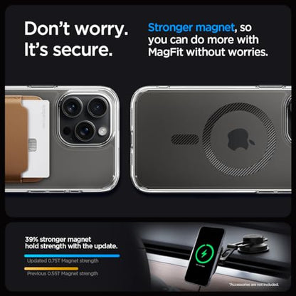 Spigen for iPhone 15 Pro Case, Ultra Hybrid MagFit [Anti-Yellowing] [Compatible with Magsafe] - Carbon Fiber - color: Carbon Fiber, size: iPhone 15 Pro