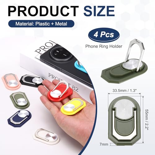 PATIKIL 2PCS Phone Ring Holder, Cellphone Ring Holder Finger Grip Stand 360 Rotation with Adhesive Backing Kickstand for Back of Phone Tablet Car Mount, Green - color: Green
