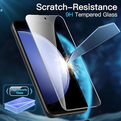 JETech Screen Protector for Samsung Galaxy S23 FE, 3-Pack | HD Clear, Fingerprint Compatible, Anti-Scratch Glass - size: Galaxy S23 FE