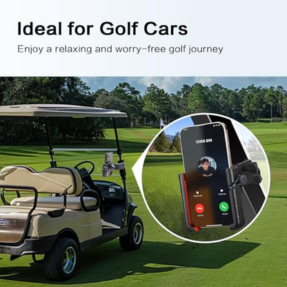 Golf Cart Phone Holder Mount, Quick Lock/Release, 360° Rotatable