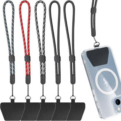 Limvory Cell Phone Lanyard, 5 Pack Adjustable Phone Wrist Strap - color: Mix Color