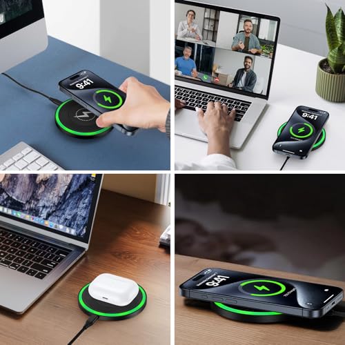 Wireless Charger Fast Charging Pad for Moto Razr/Edge 2026 2025 2024, Moto - color: Pure Black
