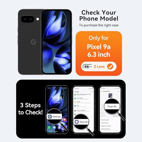 Battery Case for Google Pixel 9a, Upgraded 10000mAh Portable Protective Charging Case with Wireless Charging Compatible for Google Pixel 9a (6.3 inch) Battery Pack Charger Case with Carplay (Black) - size: Google Pixel 9a -10000mAh