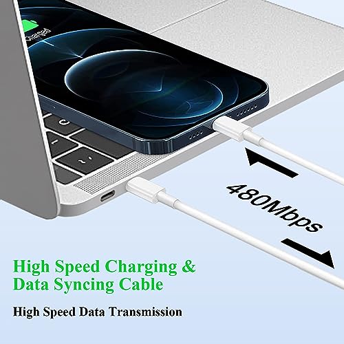 2Pack Fast Charger iPhone [Apple MFi Certified], 10FT iPhone Charger USB C - color: White 10 ft
