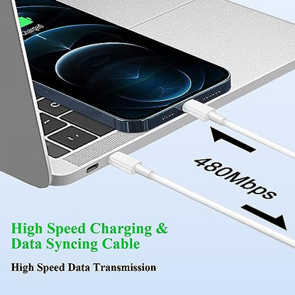 2Pack Fast Charger iPhone [Apple MFi Certified], 10FT iPhone Charger USB C - color: White 10 ft