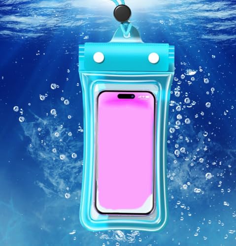 Waterproof Phone Pouch, Floatable Waterproof Phone Pouch with Touchscreen, Universal Cellphone Case, Underwater Photography for Swimming Rafting Diving (Blue, 26x11cm) - color: Blue