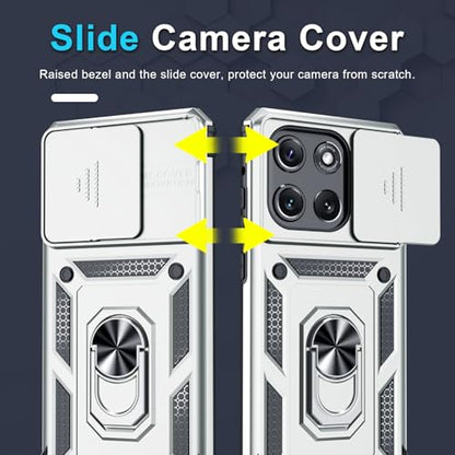 for Moto G Stylus 5G 2026/2025 Case Built in Slide Camera Cover - color: Silver, size: Moto G Stylus 5G 2026/2025
