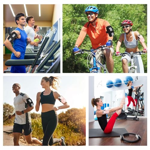 Phone Holder for Running Armband Cell Phone Holder iPhone 17 16 15 14 13 12 11 Pro Max Xs 16e Xr X Plus Galaxy Ultra Note Carrier Bag,Gym Workout Exercise Sports Arm Bands Sleeve Pouch Black - color: 04-Black