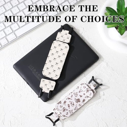 Hand Strap Holder for Kindle - Boho Black Bow Finger Grip for 6-7.5" E-Readers Paperwhite 12th/11th Generation/Kobo/Lenovo/Sony E-Book Tablet High Elasticity Reading Accessories - color: A-Black Bow