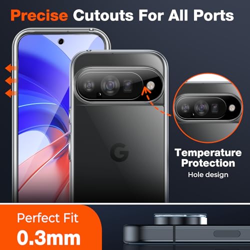 LK 2 Pack for Google Pixel 10 Screen Protector+2 Pack Camera Lens Protector - size: Pixel 10