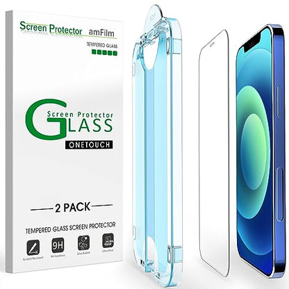 amFiIm OneTouch for iPhone 12/12 Pro Screen Protector 6.1" Tempered Glass - size: IPH12/12 Pro-6.1"