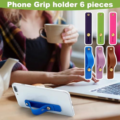 Weewooday 6 Pieces Phone Finger Strap Grip,Lovely Color,Classic - color: Lovely Color, style: Classic