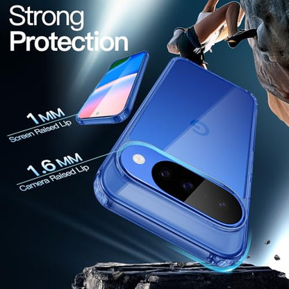 JETech Case for Google Pixel 10/10 Pro, Anti-Yellowing, Indigo | Shockproof Protection, Scratch Resistant Hard PC Back, Durable Transparent TPU Bumper - color: Indigo, size: Pixel 10/10 Pro