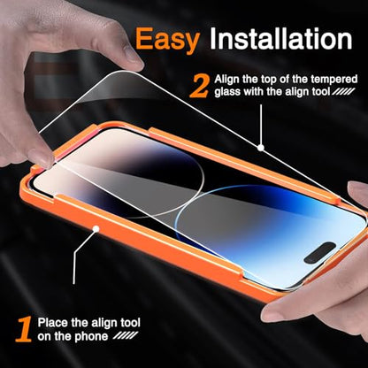 Wiaocit Tempered Glass Screen Protector for iPhone 14 Pro - size: iPhone 14 Pro-6.1 Inch