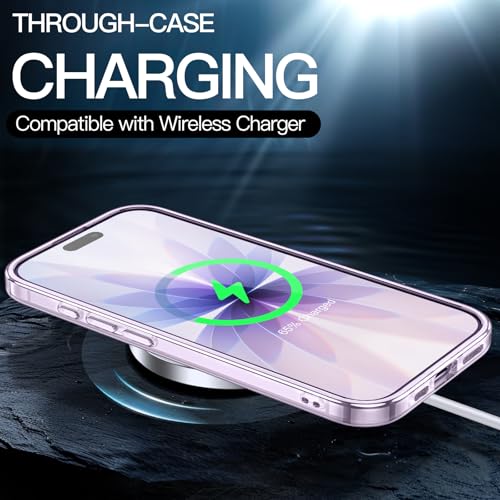 JETech Case for iPhone 17, Anti-Yellowing, Purple | Shockproof Protection, Scratch Resistant Hard PC Back, Durable Transparent TPU Bumper - color: Purple, size: iPhone 17