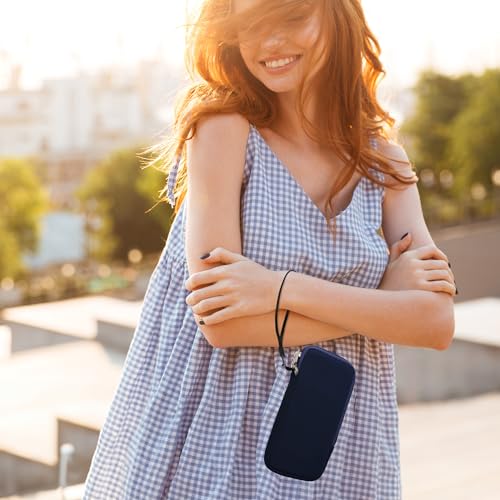 kwmobile Universal Phone Pouch Size XXL - 7" - Neoprene Smartphone Pouch with Zip - Water-Repellent Mobile Phone Case - Sleeve in Dark Blue - color: dark blue, size: XXL - 7"