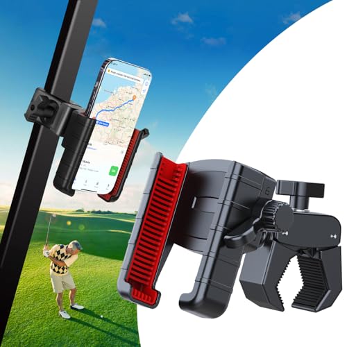 Golf Cart Phone Holder Mount, Quick Lock/Release, 360° Rotatable