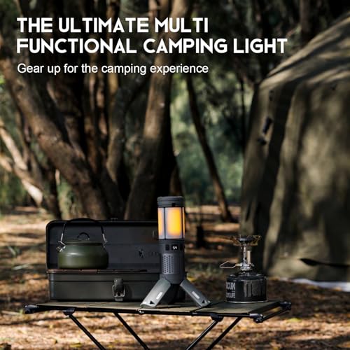 Telescopic Camping Lights with Stand, 40H Playtime, Magnetic Base - color: Green