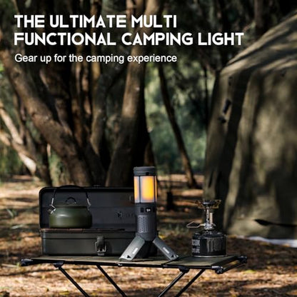 Telescopic Camping Lights with Stand, 40H Playtime, Magnetic Base - color: Green