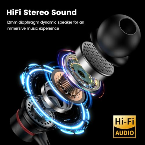 MOSWAG Wired Earbuds with Microphone, 3.5mm in-Ear Headphones 1 Pack - size: 1 Pack