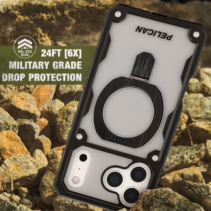 Pelican Shield iPhone 17 Pro Max Case - Rugged MagSafe Phone Case - Smoke | Magnetic Phone Case w/24ft Military Grade Drop Protection - Phone Cover w/ Belt Clip Holster Kickstand for iPhone 17 Pro Max - color: Smoke - Pro Max, style: iPhone 17 Pro Max
